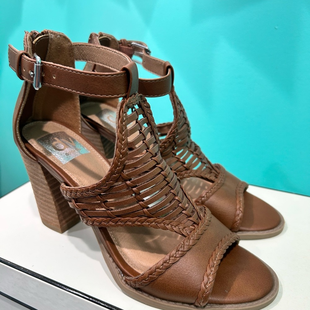 Dv By Dolce Vita Rayana Tan Ankle Strap High Heel Sandals